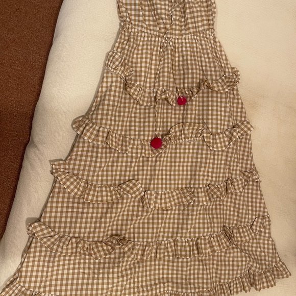 Sundress // JASMIN DRESS GINGHAM BEIGE - Picture 2 of 5